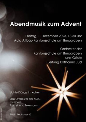 Kantonsschule am Burggraben - Klänge im Advent