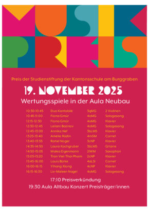 Kantonsschule am Burggraben - Musikpreis