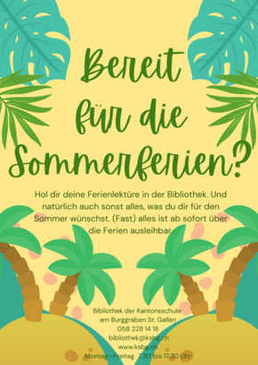 Kantonsschule am Burggraben - Ausleihen über die Sommerferien